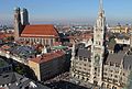 Cathédrale, vue de la Marienplatz