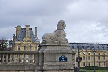 Sphinge du jardin des Tuileries à Paris.