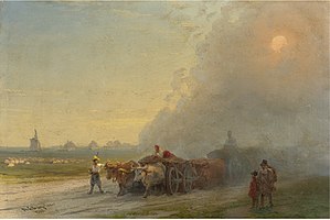 Ox-carts in the Ukrainian steppe 1888