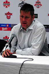 Chris Cummins at a Toronto FC press conference in 2009.