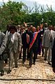 Image 49President Jean-Bertrand Aristide returns triumphantly to the National Palace at Port-au-Prince, Haiti in 1994 (from History of Haiti)