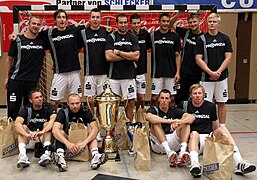 Le THW Kiel le 23 août 2009, remportant la Coupe Schlecker.