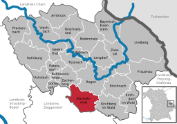 Läget för Bischofsmais i Landkreis Regen