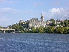 Vista de Angers asomando al Maine