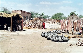 Töpferei in der Nähe von Jodhpur