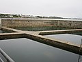 Bassins d'eau de mer pour les études et l'acclimatation.