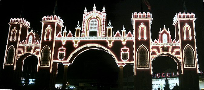 Feria gate of one of the editions of the Alcalá fair