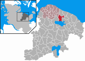 Poziția Köhn pe harta districtului Plön