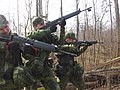 3 Swedish soldiers aiming with their Ak5