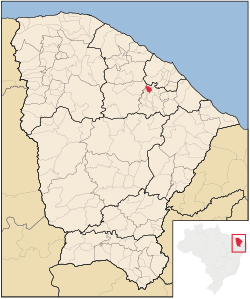 Localização de Pacoti no Ceará