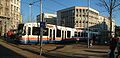 Supertram at Park Square, Sheffield.