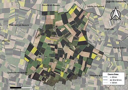 Carte orthophotographique de la commune en 2016.