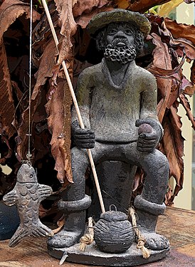 Brazilian angler. Terra cotta sculpture.