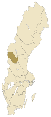 Lage von Härjedalen in Schweden