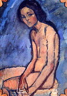 Seated Nude label QS:Len,"Seated Nude" label QS:Lnl,"Zittend naakt" . 1909. 布面油画 medium QS:P186,Q296955;P186,Q12321255,P518,Q861259 . Dimensions unknown. Private collection institution QS:P195,Q768717 .