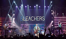 Bleachers performing live at the VMAs "Artist to Watch" Concert at the Avalon Theatre in 2014