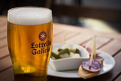 Estrella Galicia, famous Spanish beer brand