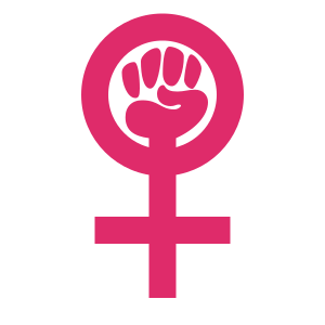 Symbol of the Feminist movement in the United States (1970s). The purple color was chosen as a tribute to the Suffragette movement a half-century earlier.