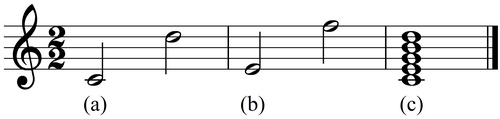 Notenbeispiel: Nonenintervalle