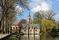 Bruges: the Minnewater and the lock-keeper's house (Belgium)