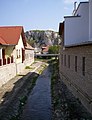 Séd from Jókai street and St. Benedict Hill in the background