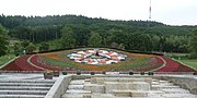 十勝が丘公園の花時計「ハナック」（2015年7月）