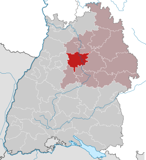 Li position de Subdistrict Ludwigsburg in Baden-Württemberg