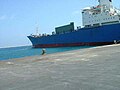 A ship docked at Berbera