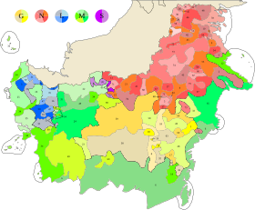 Mapa rozšíření jazyka