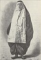 Gravure d'une femme portant un niqab, Iran (1882)