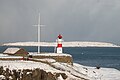 Skansin, historisk fæstning fra 1580, Nólsoy ses i baggrunden