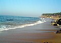 Varkala beach, one of the new tourist destinations in the state.