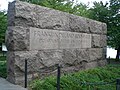 The sign outside the Franklin Delano Roosevelt Memorial.