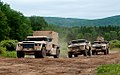 三种车型的Lockheed Martin JLTV