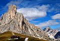 Kilátás észak felé: Monte Gusela, háttérben a Tofanák