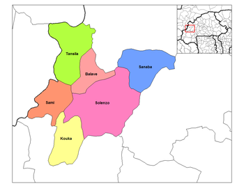 Sanaba Department location in the province