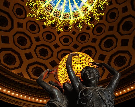 Statuary and dome at the Los Angeles Exposition Park museum.