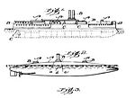 Корабель та підводий човен в заявці на патент Еббота Теєра в 1902 році