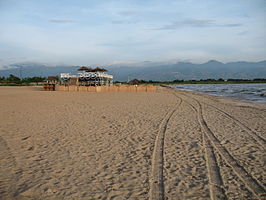 Uitzicht over het strand van Bujumbura