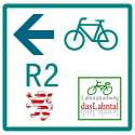 Hinweisschild des Radweges zwischen Wallau und Cölbe