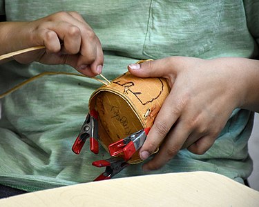 A photograph of a traditional activity of the Atikamekw First Nation uploaded during the Nistakinan in pictures contest