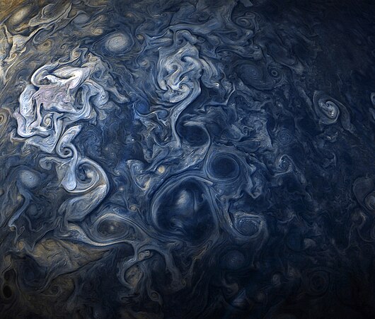 Blue clouds on Jupiter