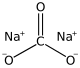 Skeletal formula o sodium carbonate