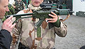 Ak 5D seen here with an Aimpoint red dot sight attached