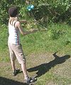 Bendik doing a left wrap with his diabolo.