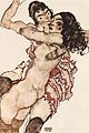 Egon Schiele, Frauenpaar, 1915.