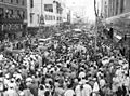 Image 1Soldiers and crowds in Downtown Miami 20 minutes after Japan's surrender ending World War II (1945). (from History of Florida)