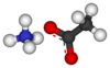 Ball-and-stick model of ammonium acetate