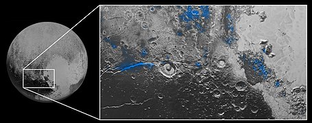 Water Ice detected on Pluto.