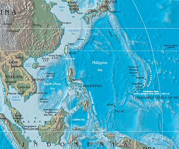 Situation de Taïwan dans son contexte régional, (cartes des courants marins / déplacements[19] :)